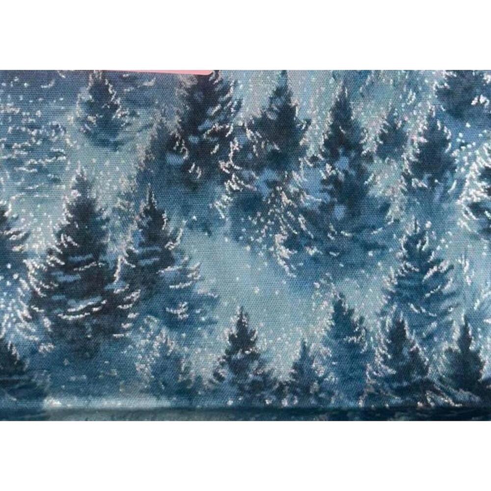 Vintage Cotton Fabric with Pine Tree Pattern BTHY